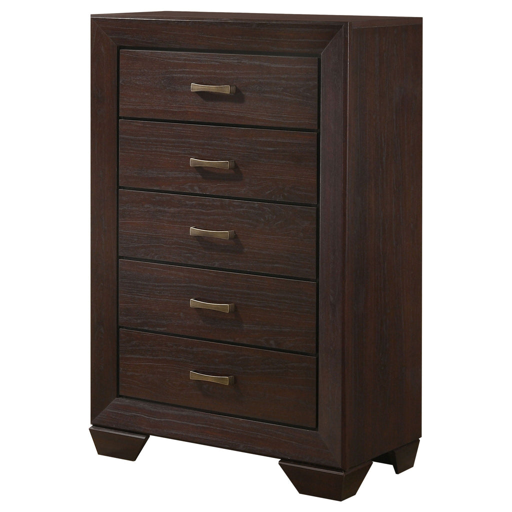Hadfield - 5 Drawer Chest In Rich - Dark Brown