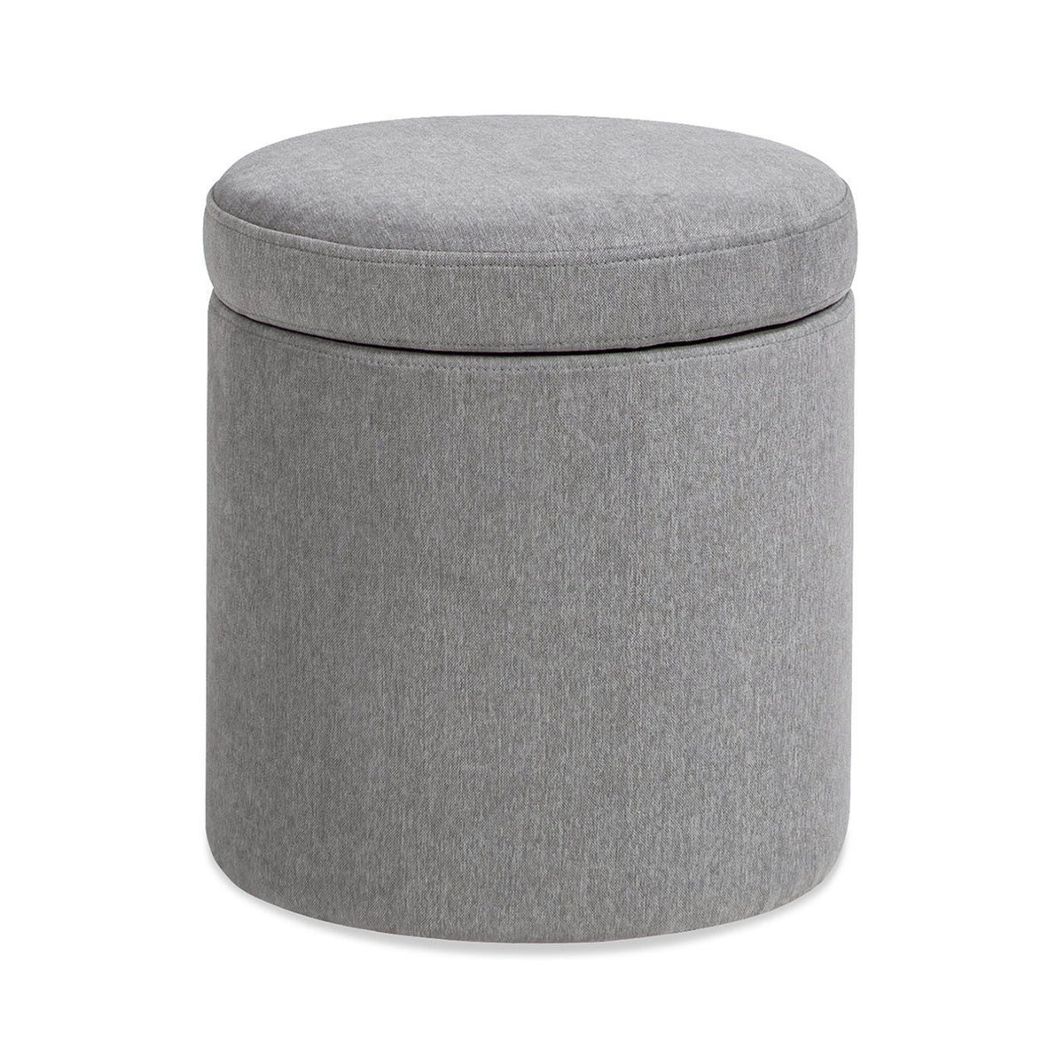 Brandy - Round Upholstered Storage Ottoman With Accent