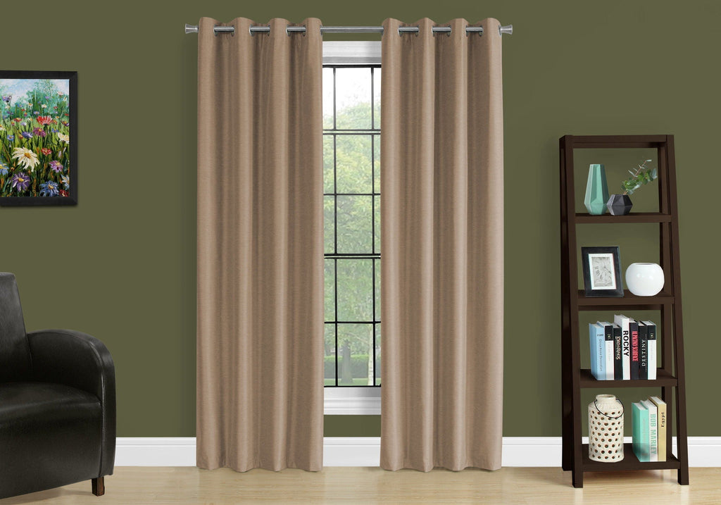 2 Pieces Set Room Darkening Curtain Panels with Grommet - Contemporary Style