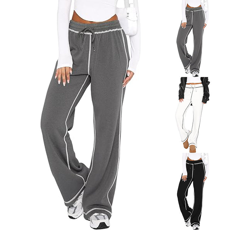 Women's Loose Wide Leg Sweatpants – High Waist Jogger Pants