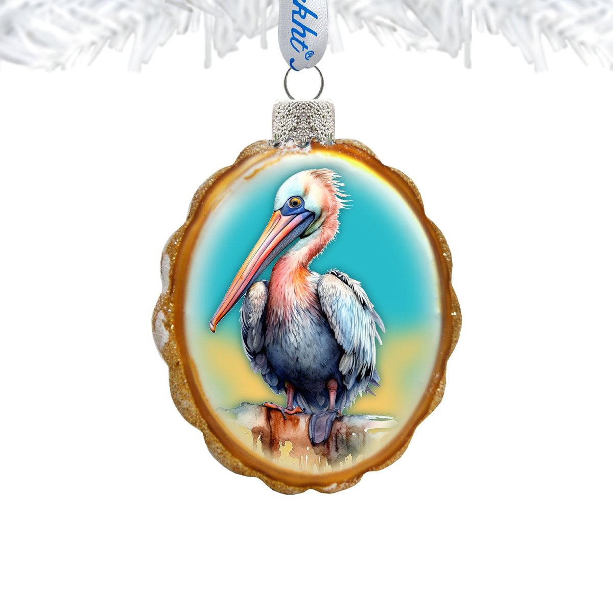 Pelican Mercury Glass Ornaments by G. Debrekht - Wildlife Holiday Decor - 776009