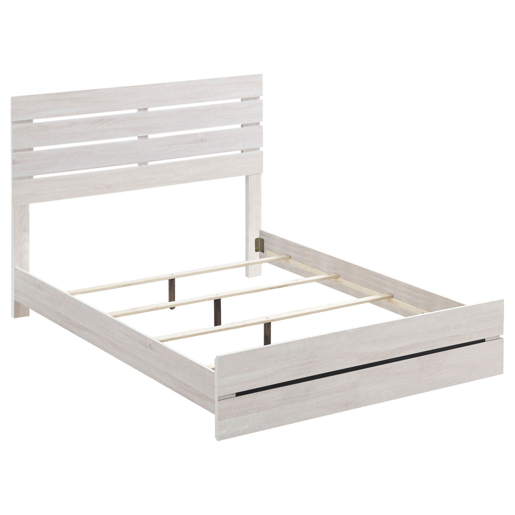 Geary - 4 Piece King Panel Bedroom Set With 2 Nightstands And Dresser - White