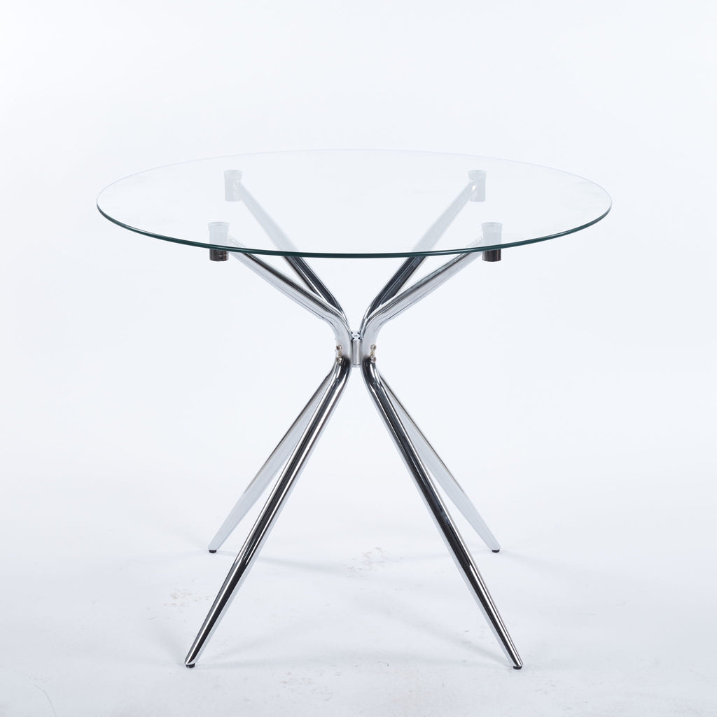 Compact Dining Table With Glass Top