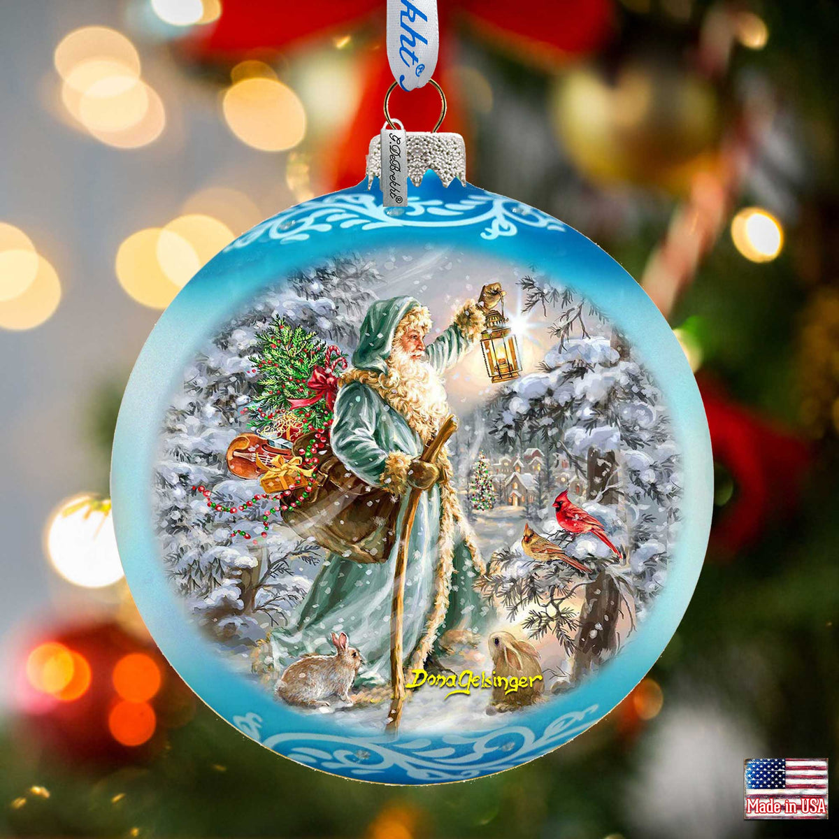 Saint Nicholas Glass Ornament Limited Edition by D. Gelsinger - Christmas Decor - 73918-DG