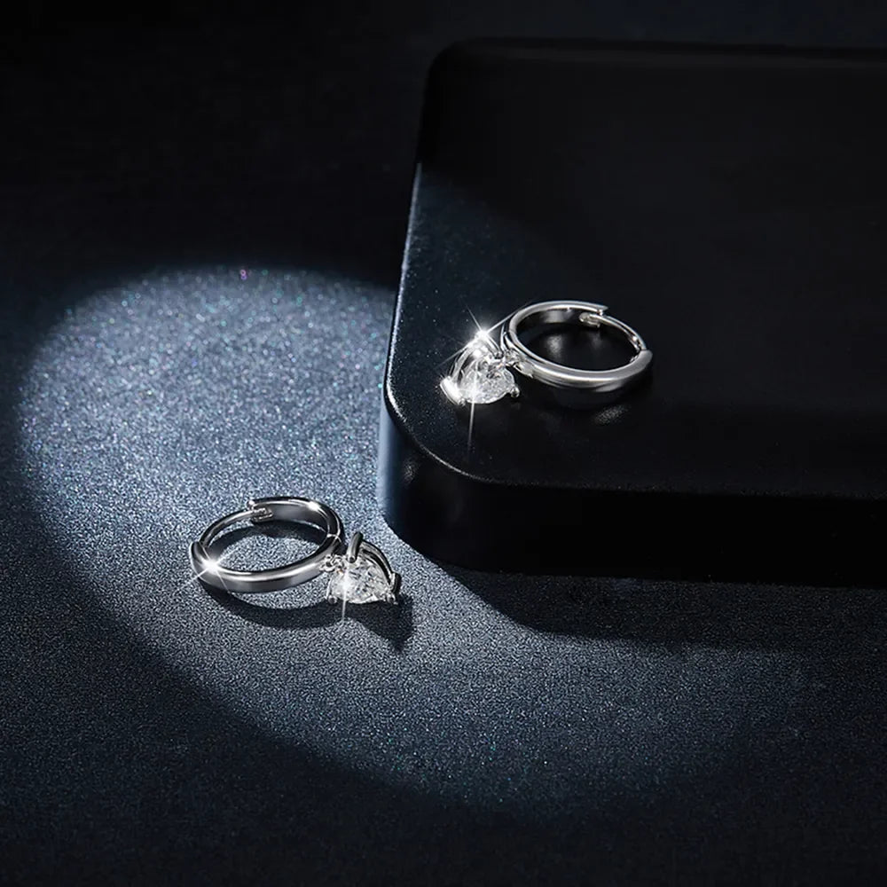 1 Carat Sparkala™ 925 Sterling Silver Heart Earrings