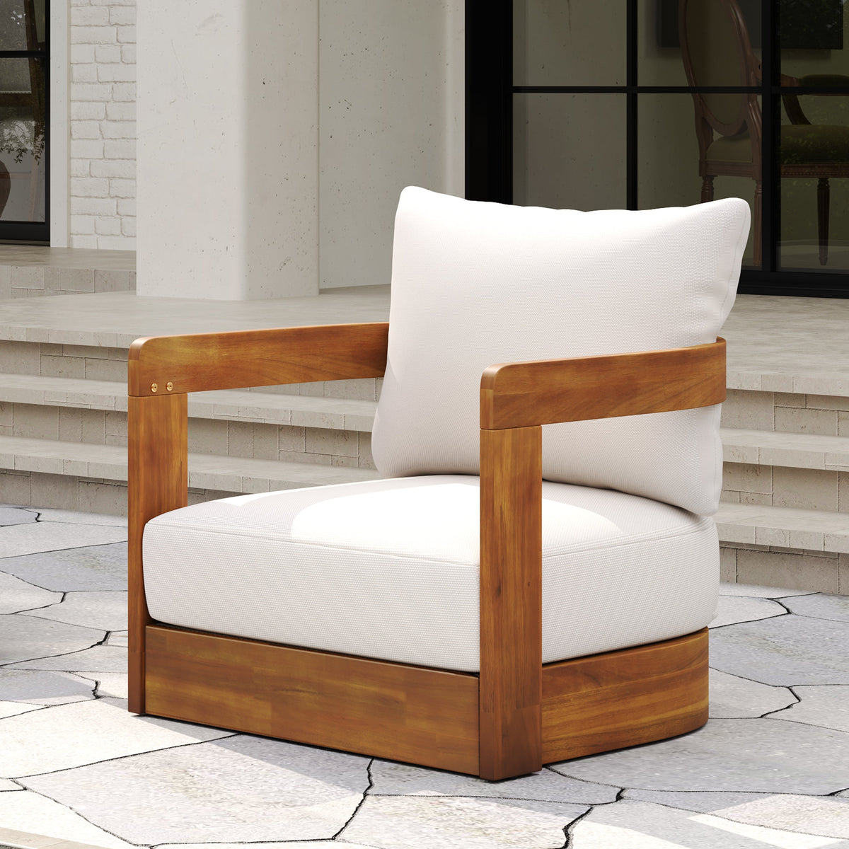 Premium Acacia Wood Outdoor Club Chair