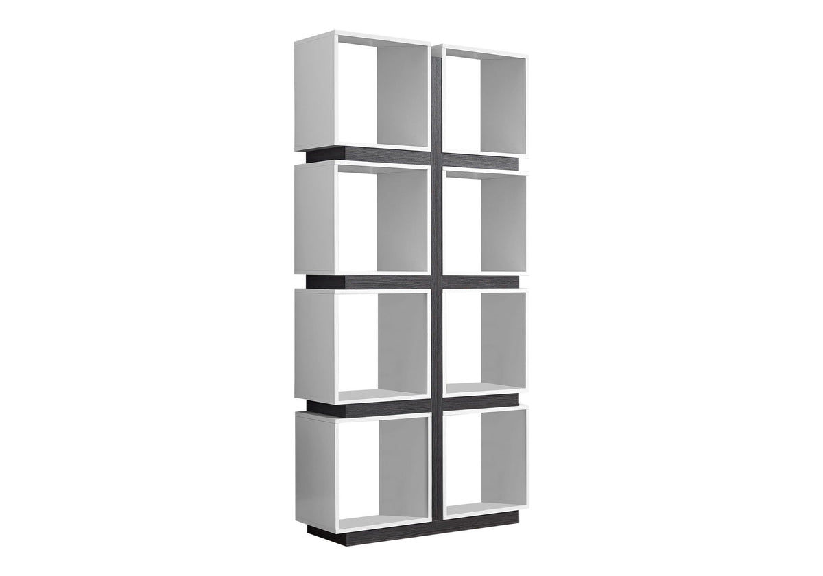 Contemporary 5-Tier White Bookshelf