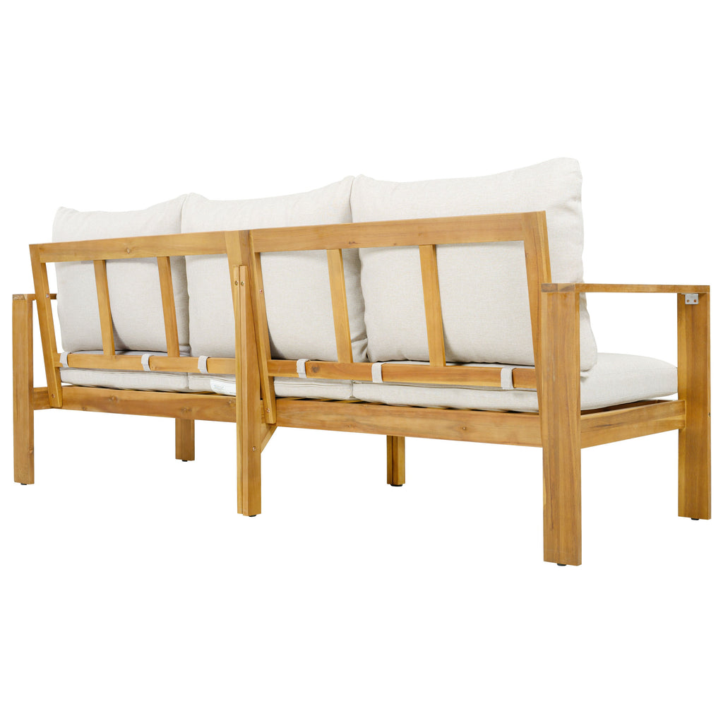 Outdoor 3pcs Acacia Sectional Patio Sofa Set