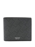 Ferragamo Monogram-Pattern Mini Bi-Fold Wallet