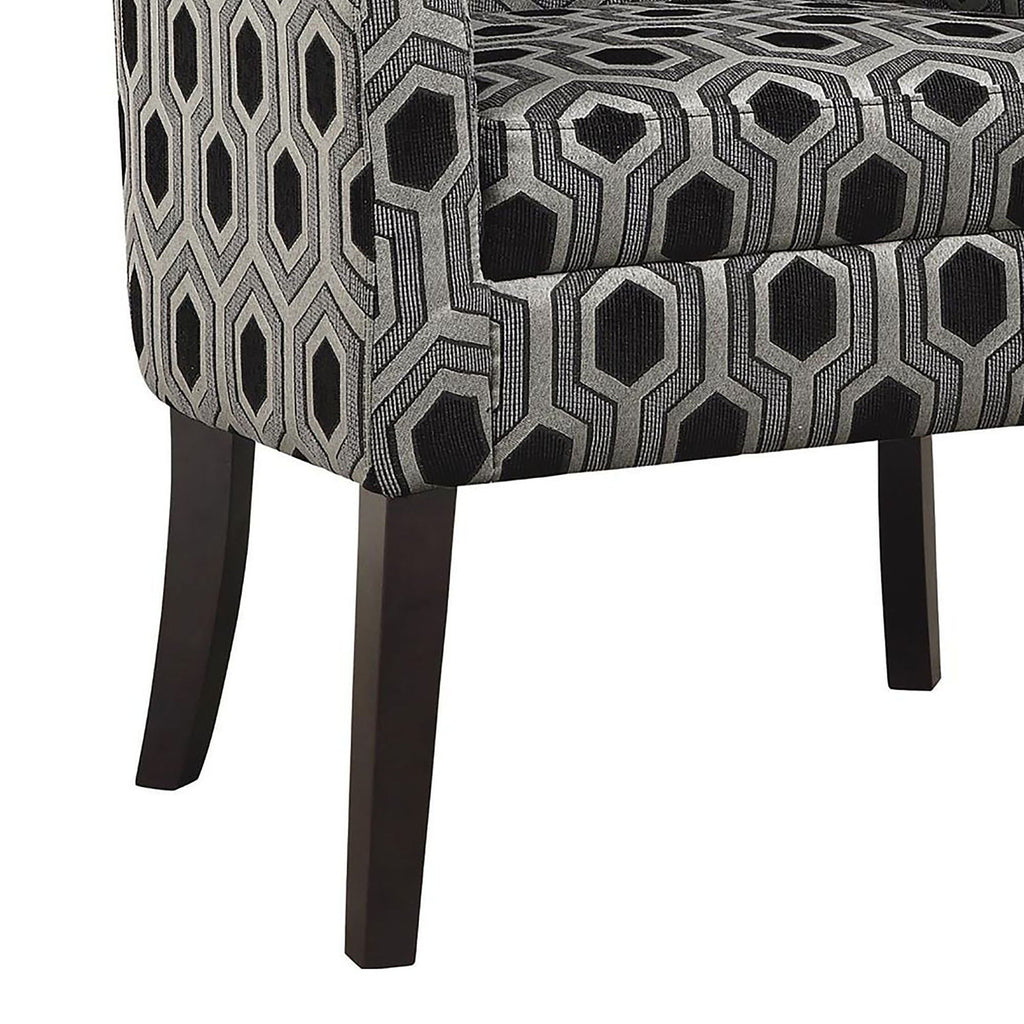 Barrel Back Accent Chair - Gray