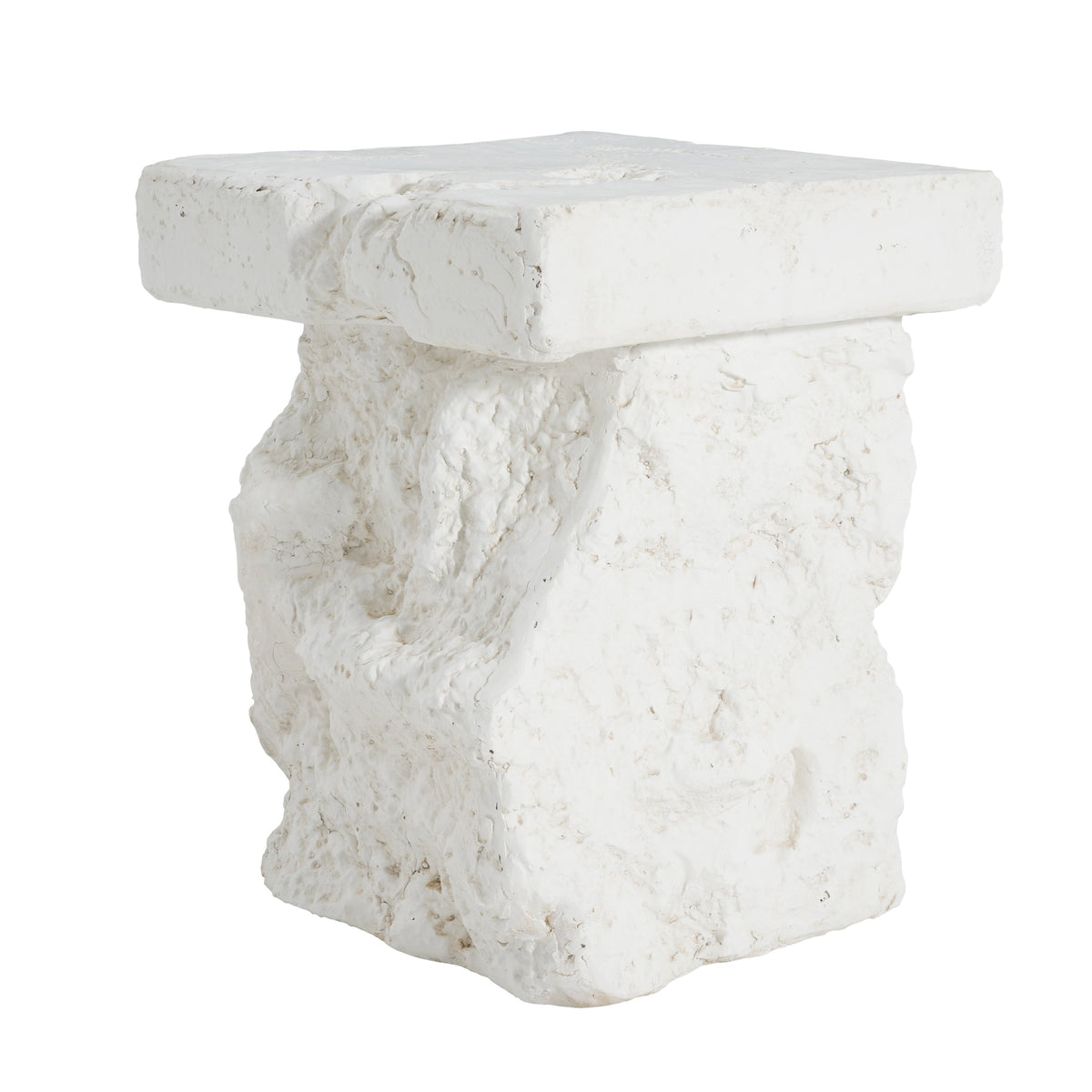 Talia Outdoor Patio Modern Artistry MGO Side Table, White
