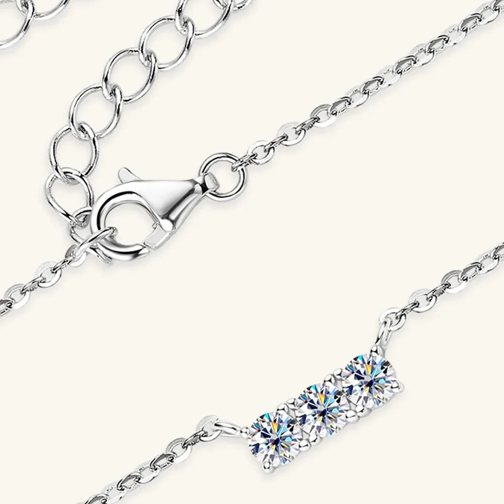 925 Sterling Silver Inlaid Sparkala™ Bar Necklace