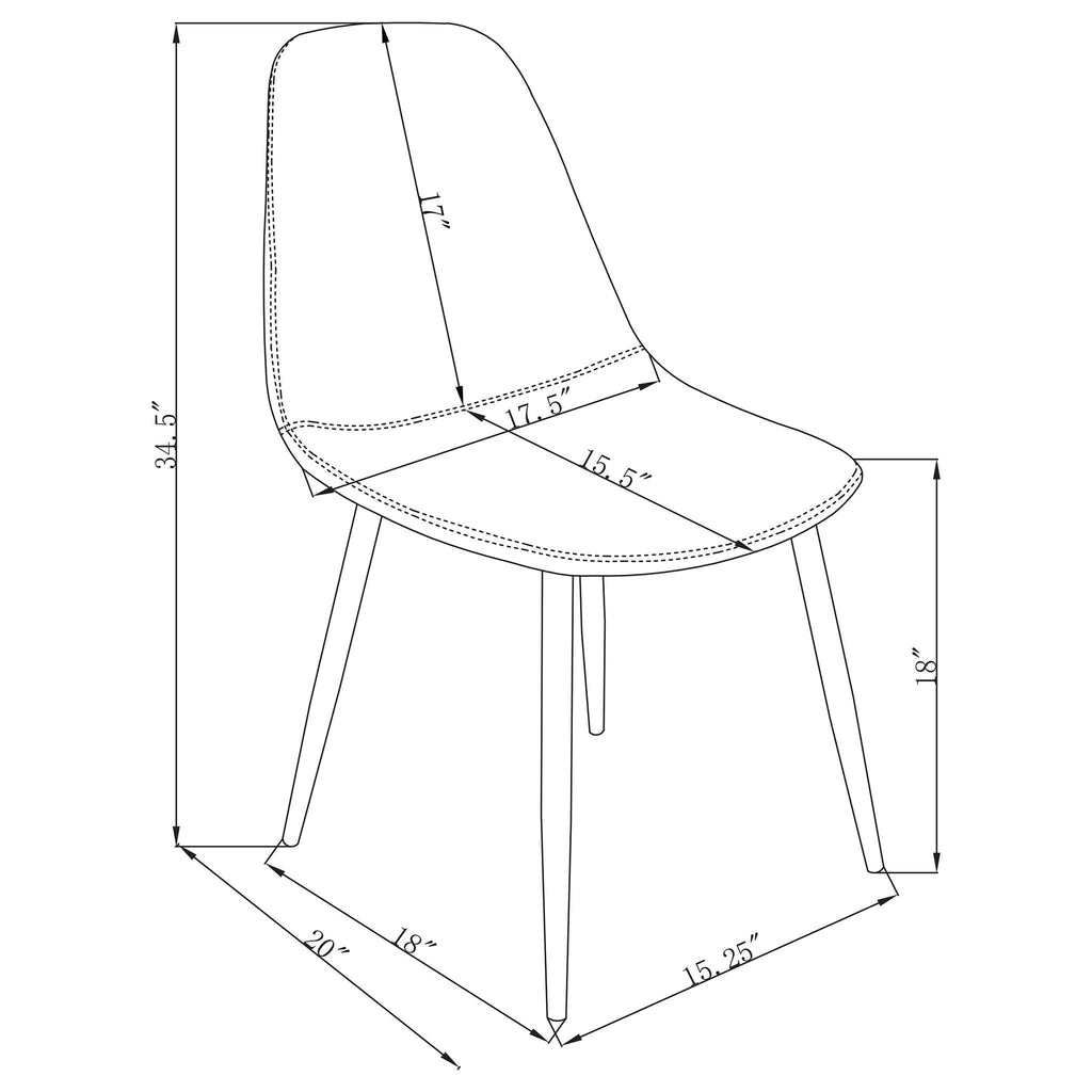 Jazmine - Upholstered Dining Chair (Set of 4) - Gray