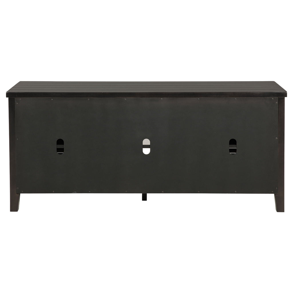 Sutter - 2 Door TV Stand With Mission Design - Dark Brown