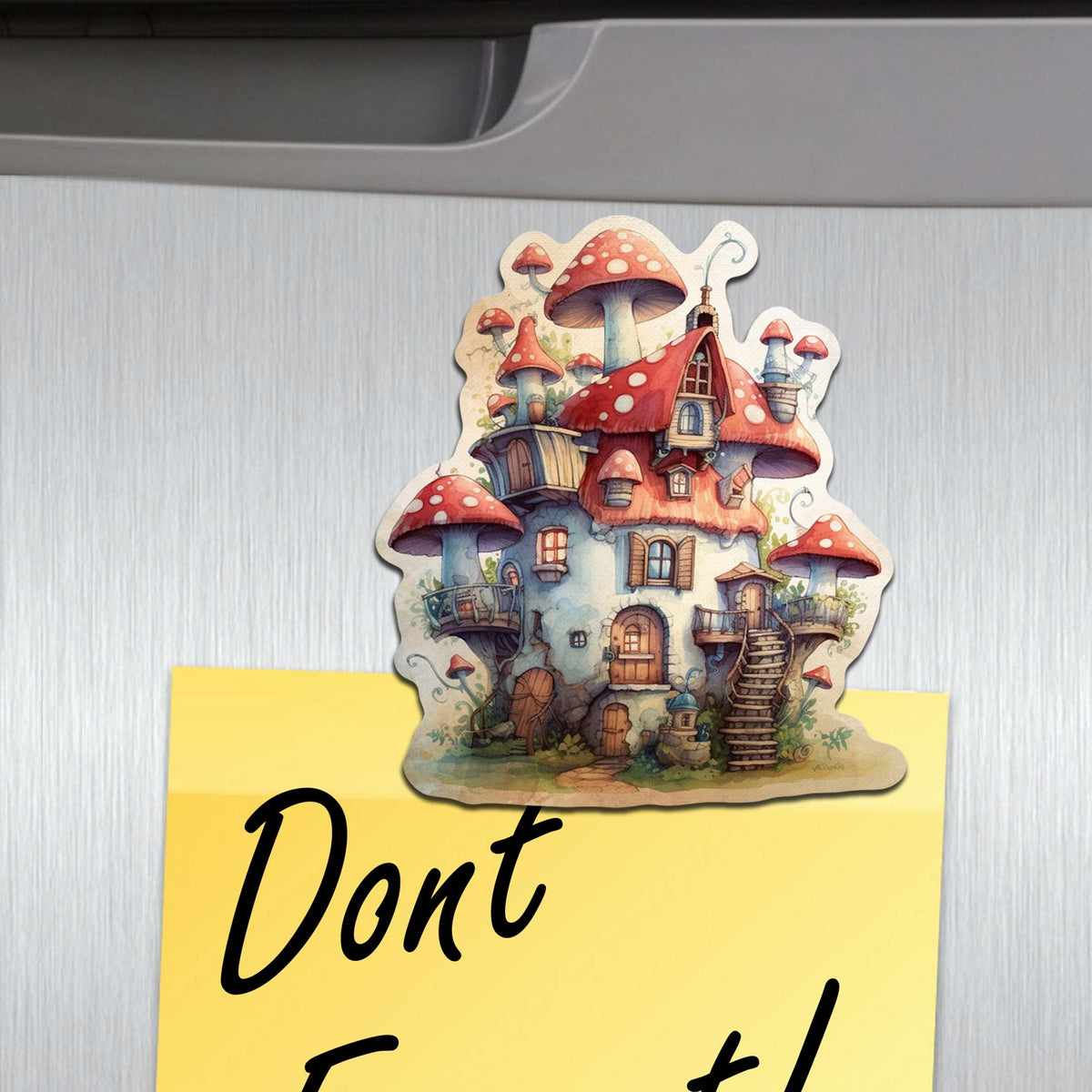 Tree House Decorative Eco Wood Magnets Set of 6 by G. Debrekht - Easter Spring Decor - 8090026G-S6