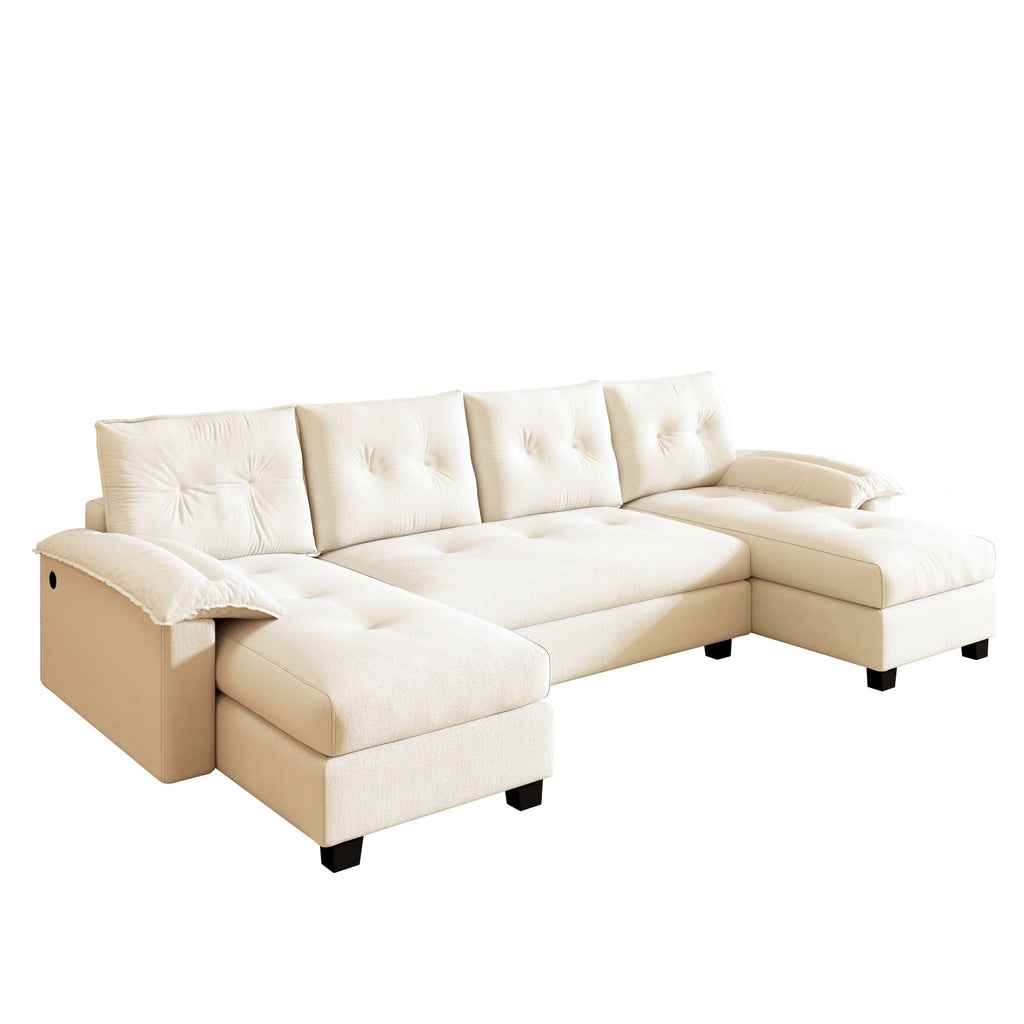 U-Shaped Sleeper Sofa With Pull Out Bed