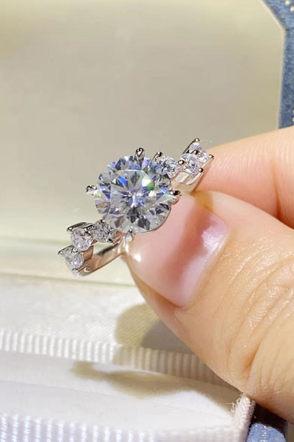 2 Carat Brilliant Round Cut Sparkala™ Platinum Over Pure Sterling Silver Ring