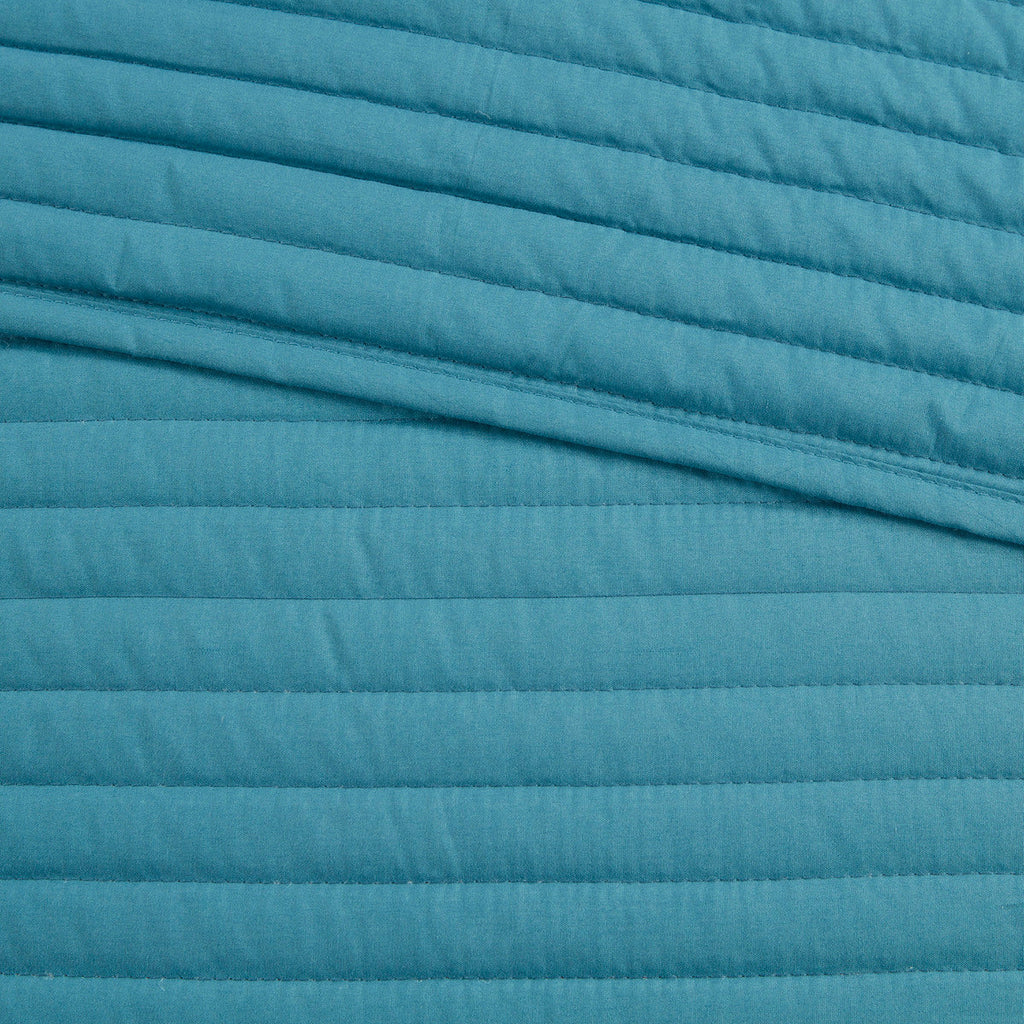 8 Piece Printed Seersucker Comforter and Quilt Set Collection Aqua Full/Queen