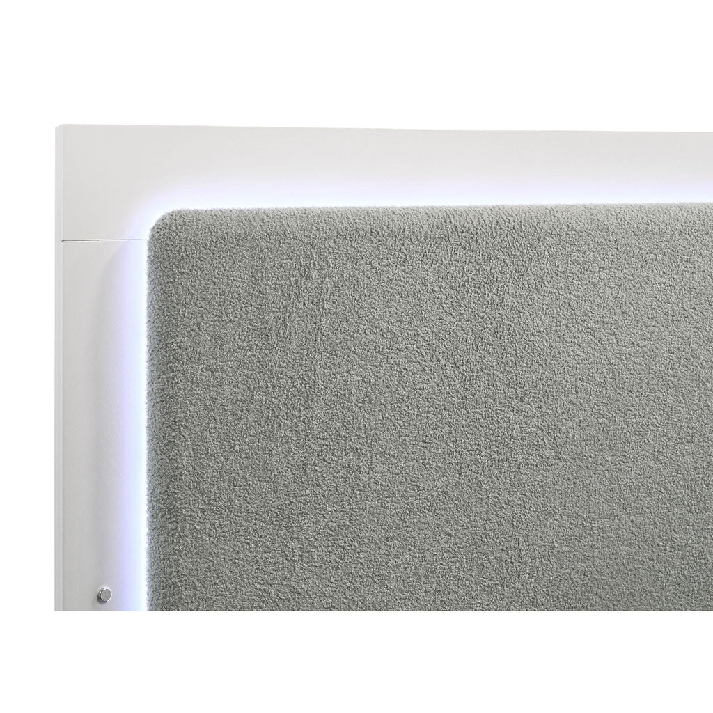 Sophia - Panel Bed With LED Headboard