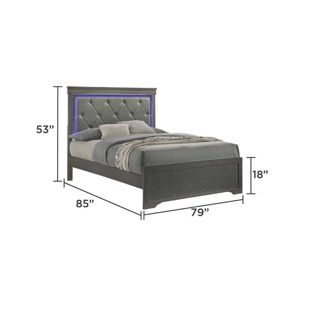 Blaze - Modern Bed With LED Headboard