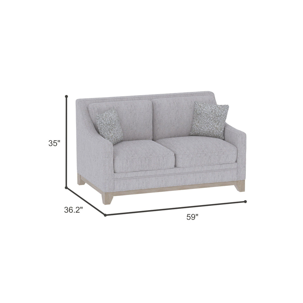 Loveseat With Casual Accent - Gray