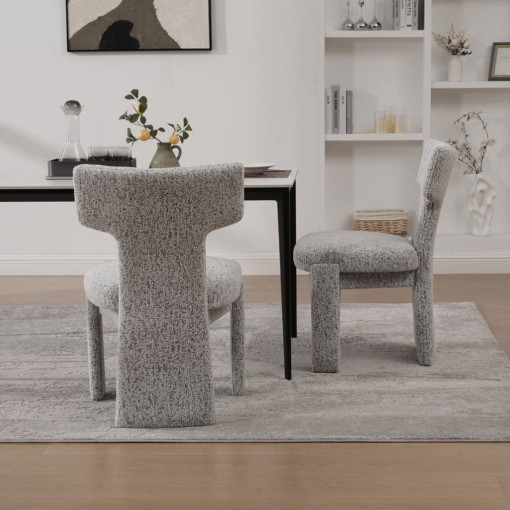 Armless Curved Back Accent Chairs