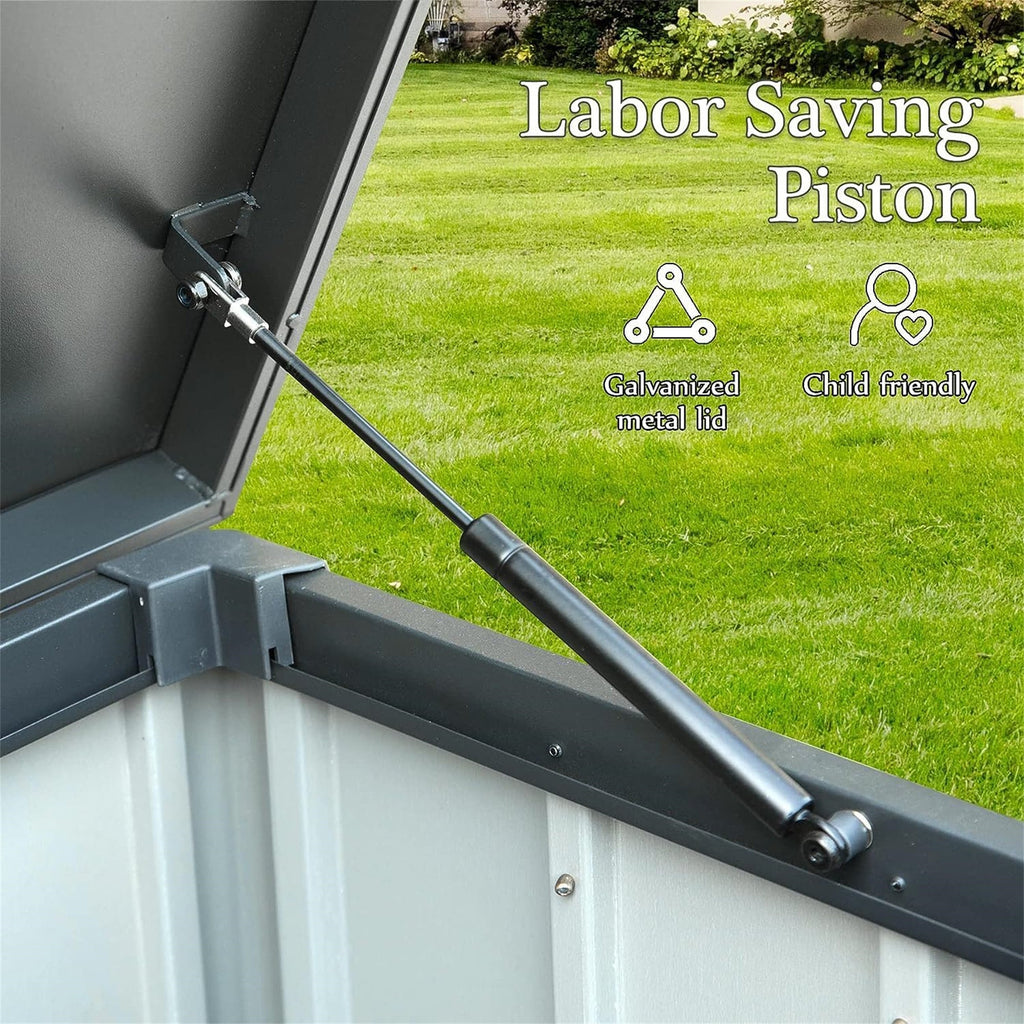 120 Gallon Outdoor Storage Deck Box Waterproof