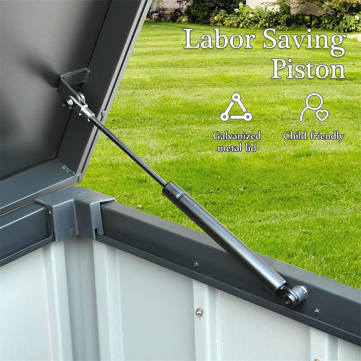 120 Gallon Outdoor Storage Deck Box Waterproof