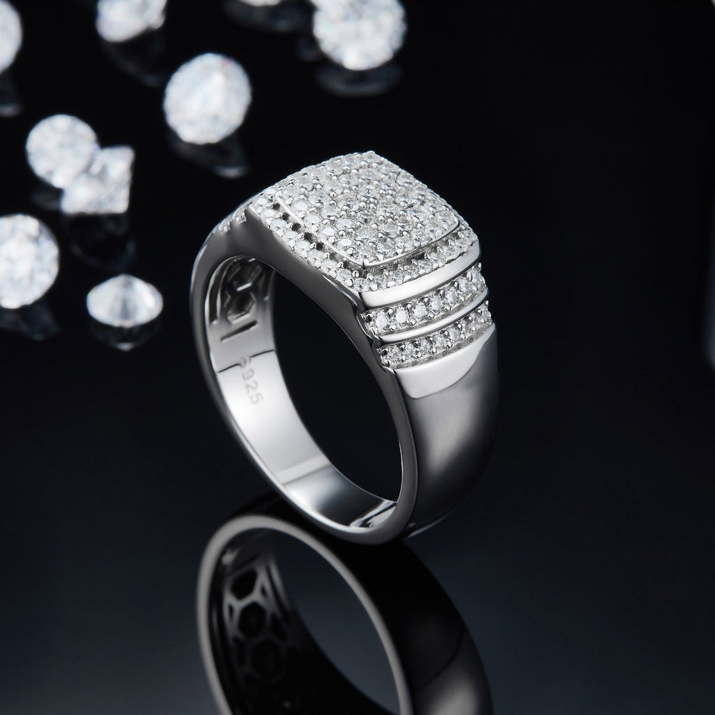 Sparkala™ Platinum Over Pure Sterling Silver Ring