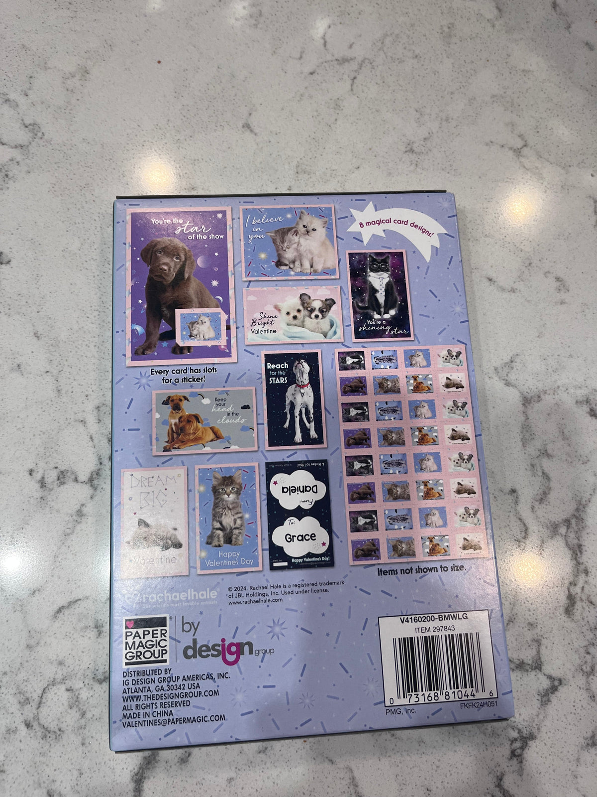 Brand New Rachaelhale 32 Valentines Day Cards With 32 Stickers + 48 Heart Seals - 3+