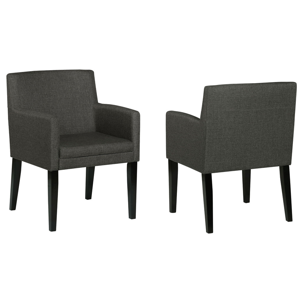 Yorkshire - Upholstered Dining Arm Chair With Cushioned Arms (Set of 2) - Gray