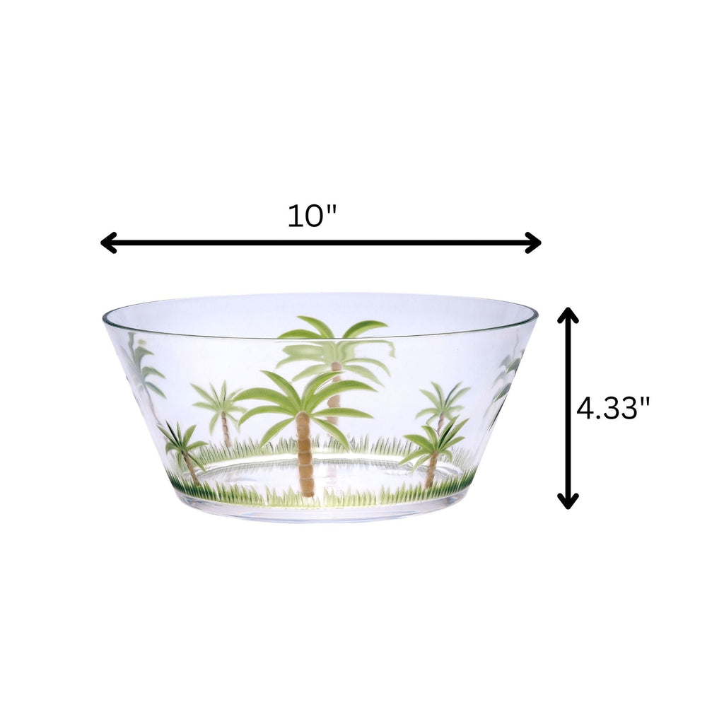 Palm Tree Acrylic Serving Bowls