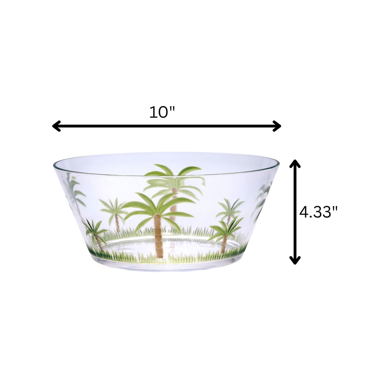 Palm Tree Acrylic Serving Bowls
