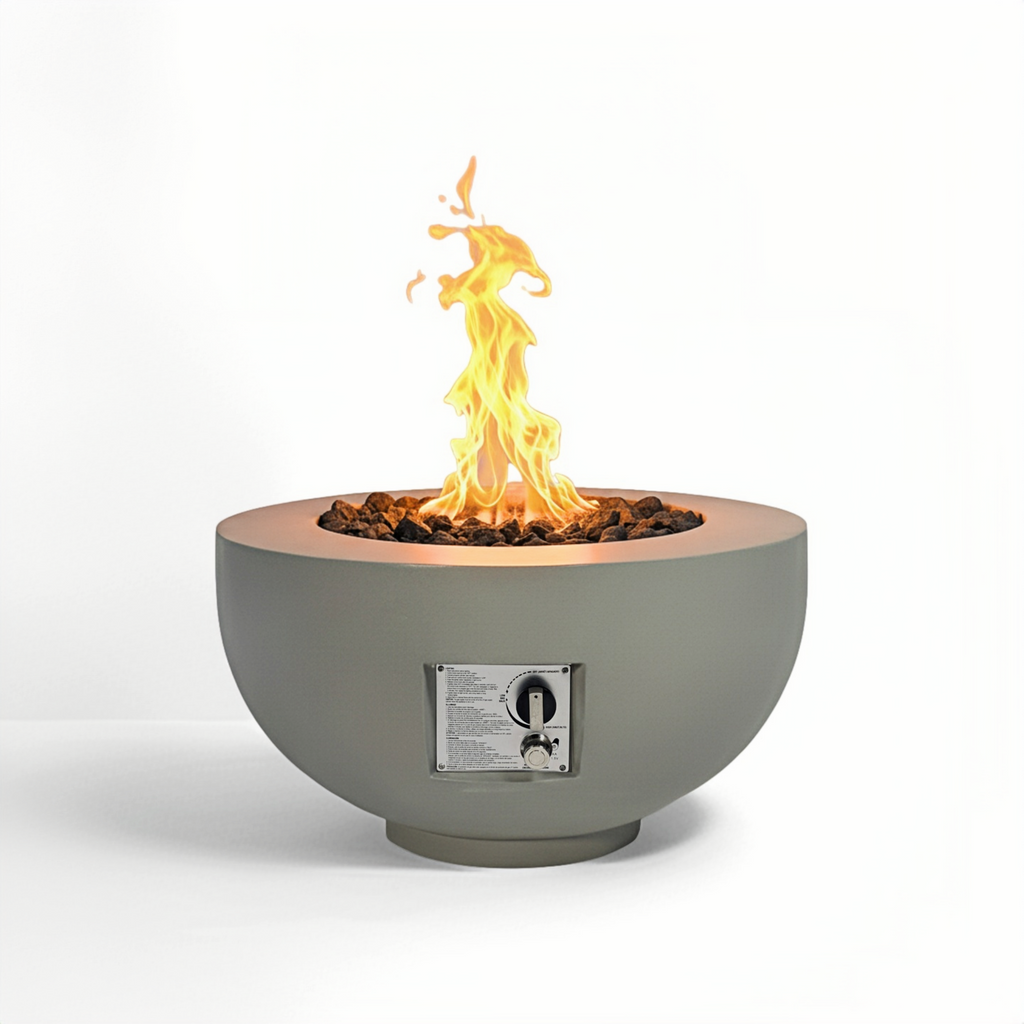 Outdoor Round Propane Fire Pit Table 28-inch, 40,000 BTU
