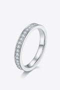 Unexplained Words Sparkala™ Eternity Ring (Platinum Over Pure Sterling Silver)
