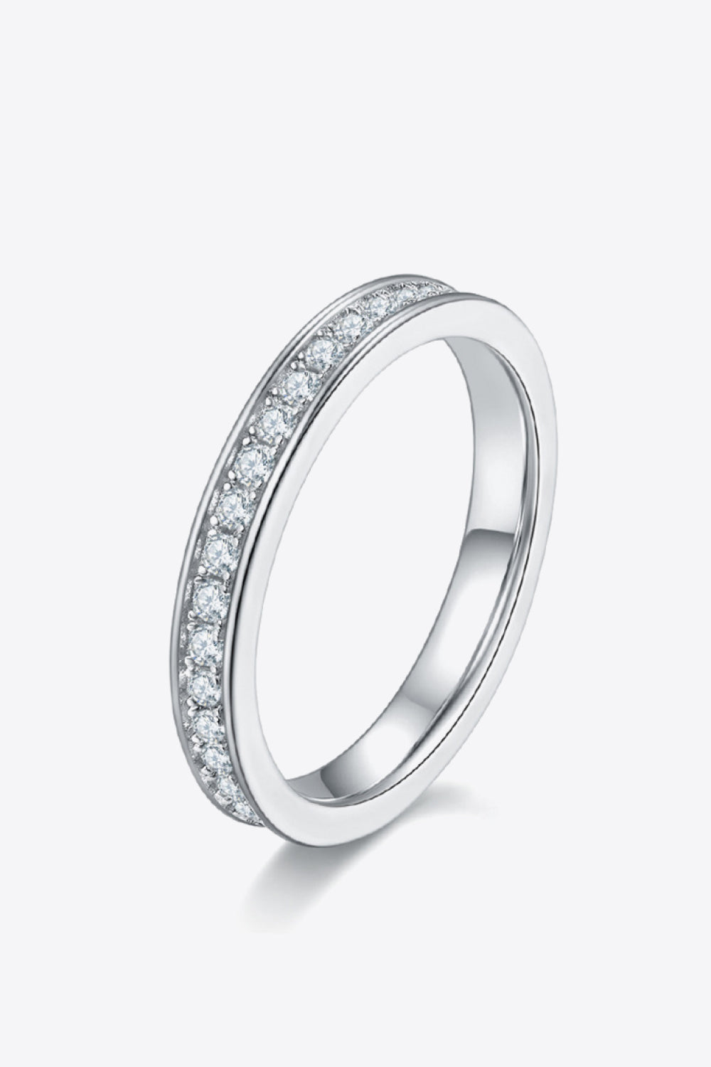 Unexplained Words Sparkala™ Eternity Ring (Platinum Over Pure Sterling Silver)