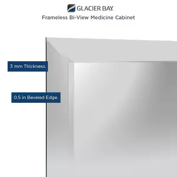 Open Box Glacier Bay 30 in. W x 26 in. H Rectangular Wood Composite Medicine Cabinet with Mirror