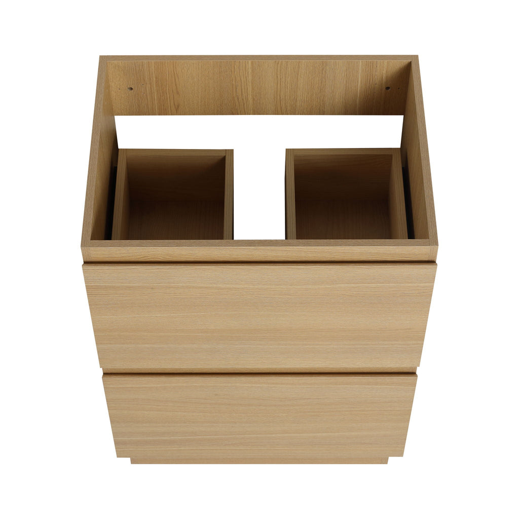 Modern Freestanding Bathroom Vanity Cabinet With Double Drawer