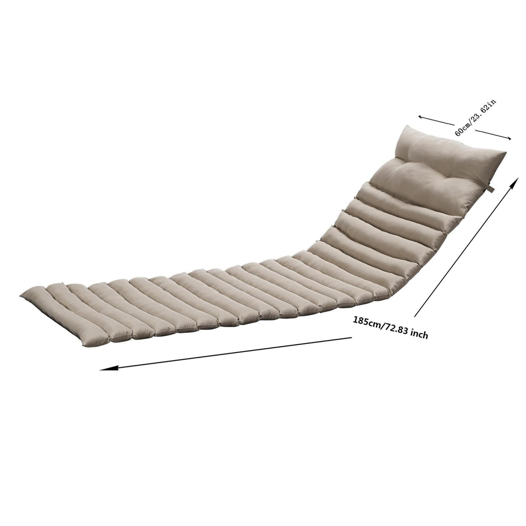 2 Piece Outdoor Chaise Lounge Chair Cushion Replacement Set