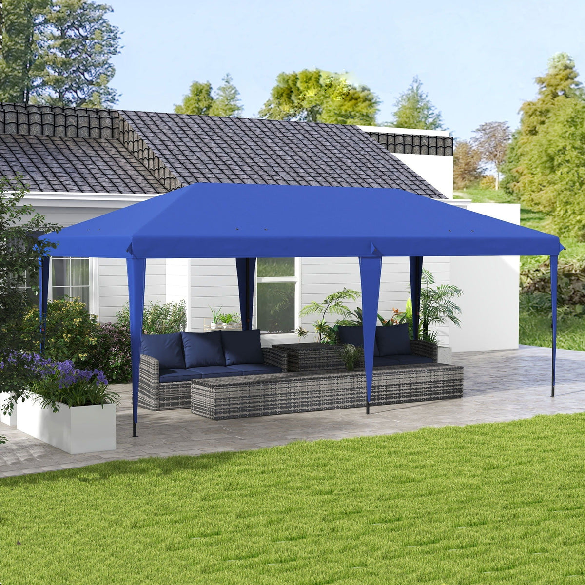 Outsunny 10' x 19.2' Pop Up Canopy Tent