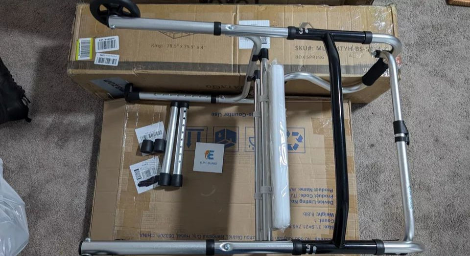 Open Box ElphGuard 4in1 Walkers for Seniors, Front Wheeled Walker, 2 Wheel Standard Walker