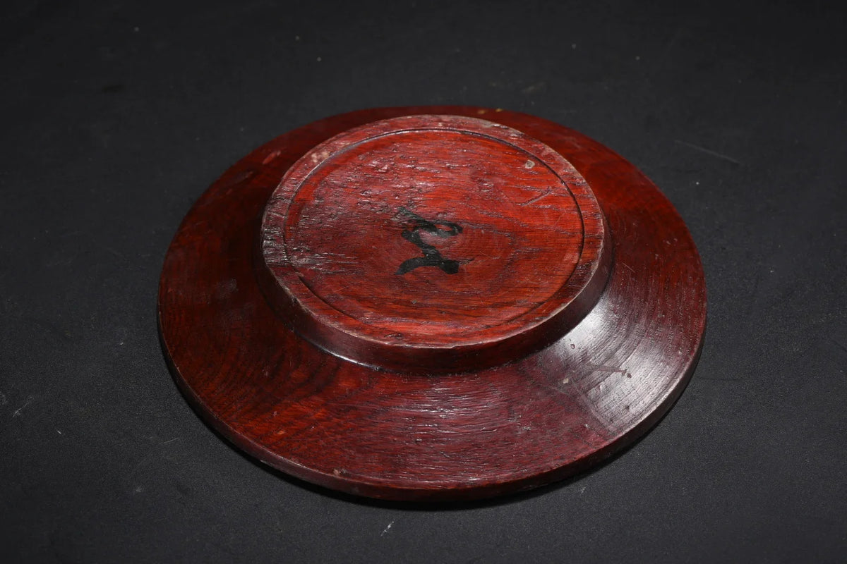 Wood Lacquerware Plate with Silver Inlay – Dunhuang Flying Apsaras (16cm)
