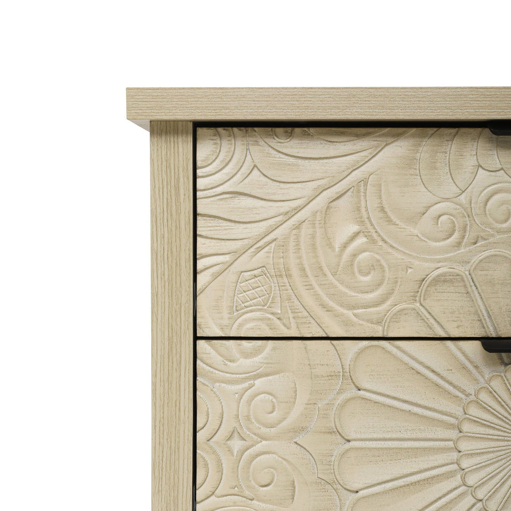 3 Drawer Cabinet - Natural Wood Finish