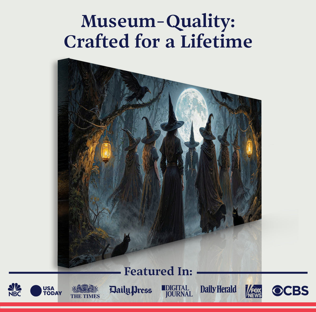 Coven of Witches Halloween Wall Art