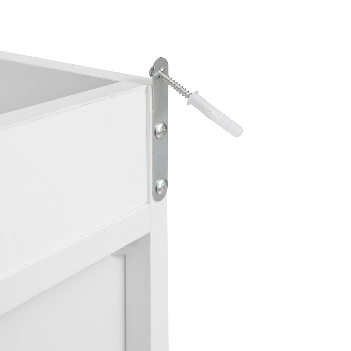 Wardrobe With 3 Drawers High Wardrobe Armoire With Rattan For Living Room Organizer - White