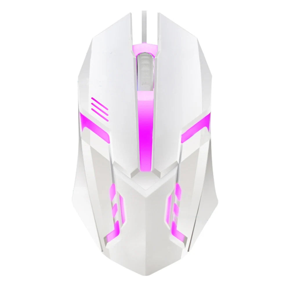 E-Sports USB Wired Mouse, Colorful 3-Button LED Gaming Mouse, Wired Optical Mouse, Suitable for Desktop and Laptop Computers