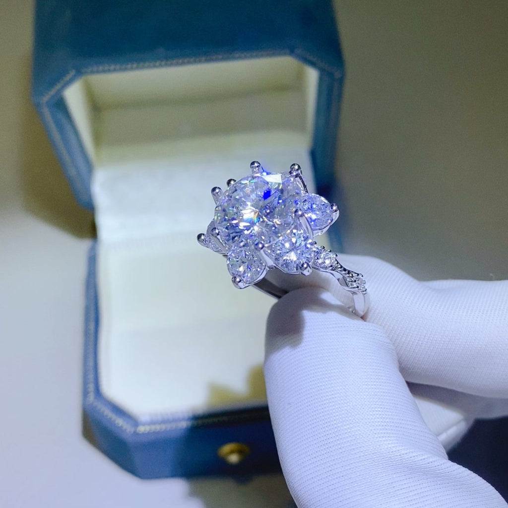 5 Carat Floral Sparkala™ Pure Sterling Silver Ring