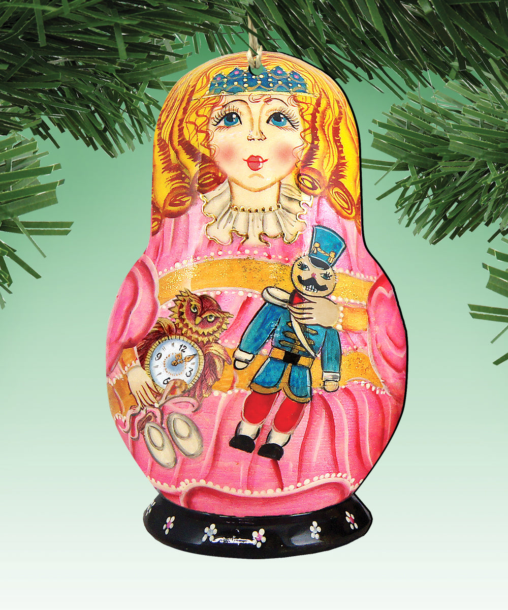 Nutcracker Doll Wooden Ornaments Set of 3 by G. DeBrekht - Christmas Decor - 8100106S3