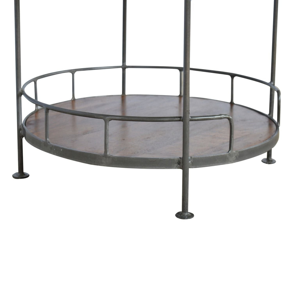 Round Butler Tray Table - Chestnut