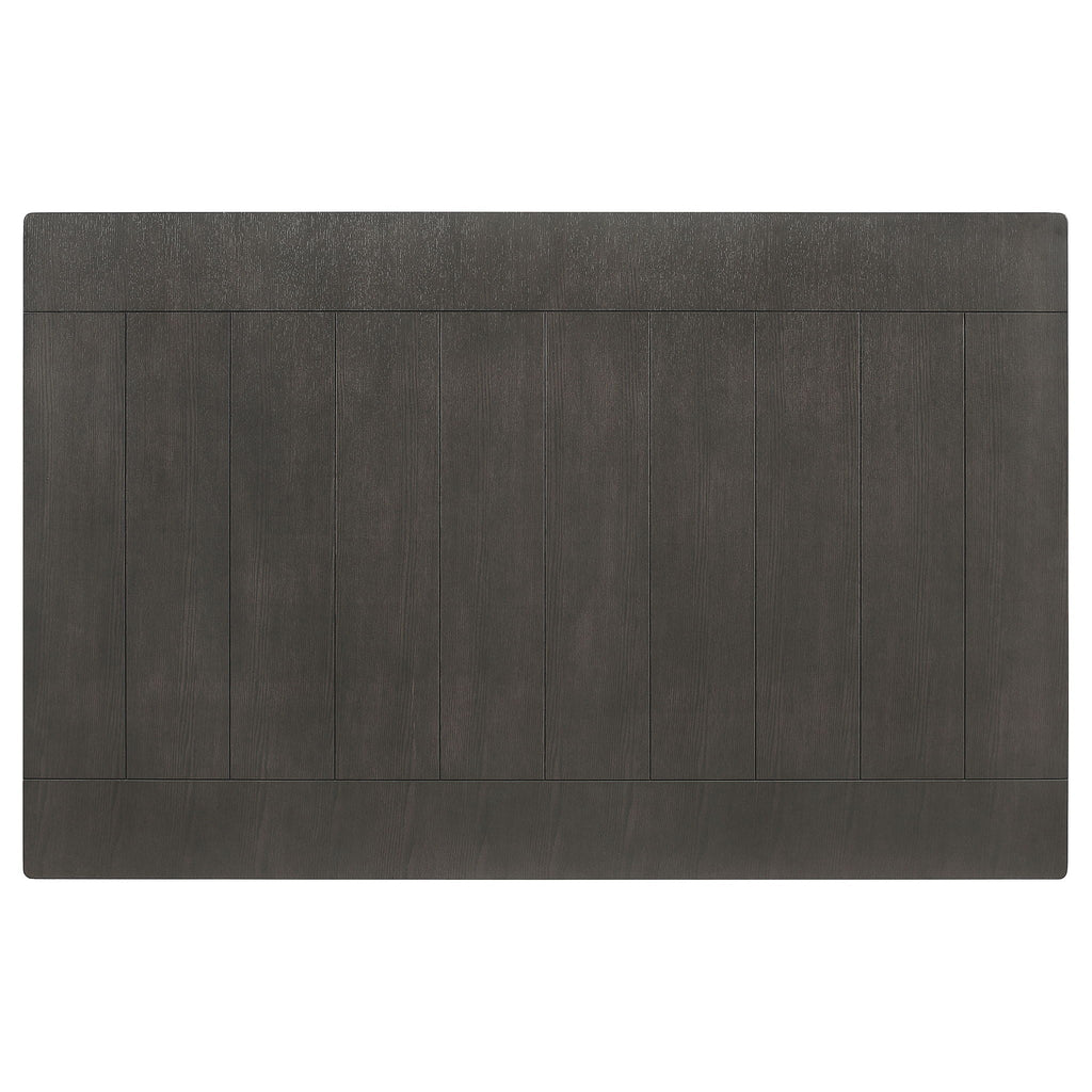 Dexter - Rectangular Plank Top Dining Table - Dark Gray